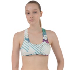 Flower Rose Purple Sunflower Lotus Criss Cross Racerback Sports Bra by Mariart