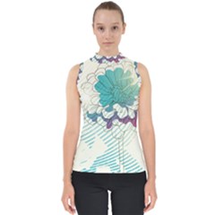 Flower Rose Purple Sunflower Lotus Shell Top by Mariart