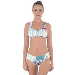 Flower Rose Purple Sunflower Lotus Criss Cross Bikini Set by Mariart