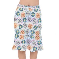 Flower Rainbow Fan Sunflower Circle Sexy Mermaid Skirt by Mariart