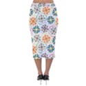 Flower Rainbow Fan Sunflower Circle Sexy Velvet Midi Pencil Skirt View2