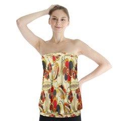 Flower Seed Rainbow Rose Strapless Top