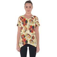 Flower Seed Rainbow Rose Cut Out Side Drop Tee by Mariart