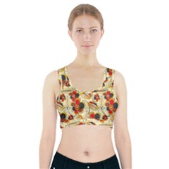 Flower Seed Rainbow Rose Sports Bra With Pocket