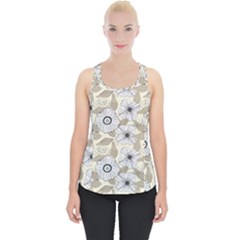 Flower Rose Sunflower Gray Star Piece Up Tank Top