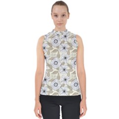 Flower Rose Sunflower Gray Star Shell Top