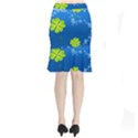 Flower Shamrock Green Blue Sexy Mermaid Skirt View2