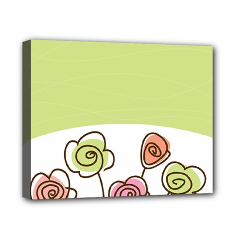 Flower Simple Green Rose Sunflower Sexy Canvas 10  X 8  by Mariart