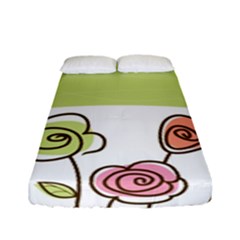 Flower Simple Green Rose Sunflower Sexy Fitted Sheet (full/ Double Size)