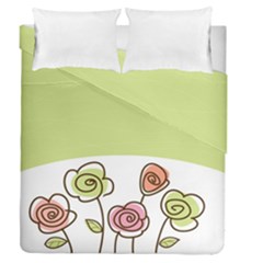 Flower Simple Green Rose Sunflower Sexy Duvet Cover Double Side (queen Size)