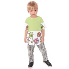 Flower Simple Green Rose Sunflower Sexy Kids Raglan Tee