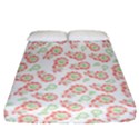 Flower Rose Red Green Sunflower Star Fitted Sheet (California King Size) View1