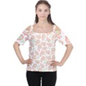 Flower Rose Red Green Sunflower Star Cutout Shoulder Tee View1