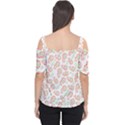 Flower Rose Red Green Sunflower Star Cutout Shoulder Tee View2