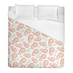 Flower Rose Red Green Sunflower Star Duvet Cover (full/ Double Size) by Mariart