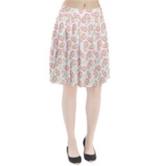 Flower Rose Red Green Sunflower Star Pleated Skirt