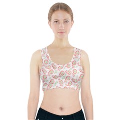 Flower Rose Red Green Sunflower Star Sports Bra With Pocket