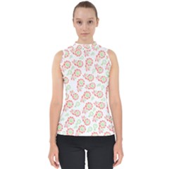 Flower Rose Red Green Sunflower Star Shell Top by Mariart