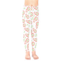 Flower Rose Red Green Sunflower Star Kids  Legging