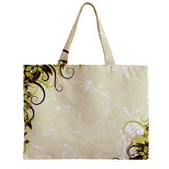 Flower Star Floral Green Camuflage Leaf Frame Zipper Mini Tote Bag