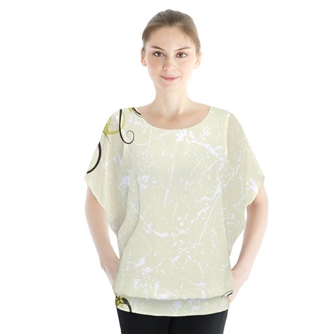 Flower Star Floral Green Camuflage Leaf Frame Blouse by Mariart