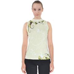 Flower Star Floral Green Camuflage Leaf Frame Shell Top by Mariart