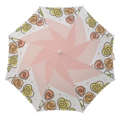 Flower Sunflower Wave Waves Pink Straight Umbrellas by Mariart