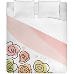 Flower Sunflower Wave Waves Pink Duvet Cover (california King Size)