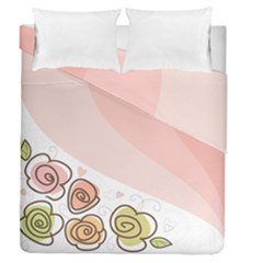 Flower Sunflower Wave Waves Pink Duvet Cover Double Side (queen Size)