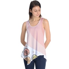 Flower Sunflower Wave Waves Pink Sleeveless Tunic