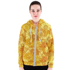 Flower Sunflower Floral Beauty Sexy Women s Zipper Hoodie by Mariart