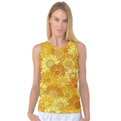 Flower Sunflower Floral Beauty Sexy Women s Basketball Tank Top