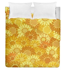 Flower Sunflower Floral Beauty Sexy Duvet Cover Double Side (queen Size)