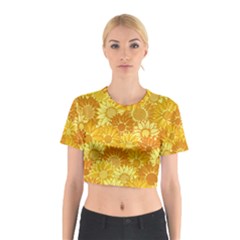 Flower Sunflower Floral Beauty Sexy Cotton Crop Top