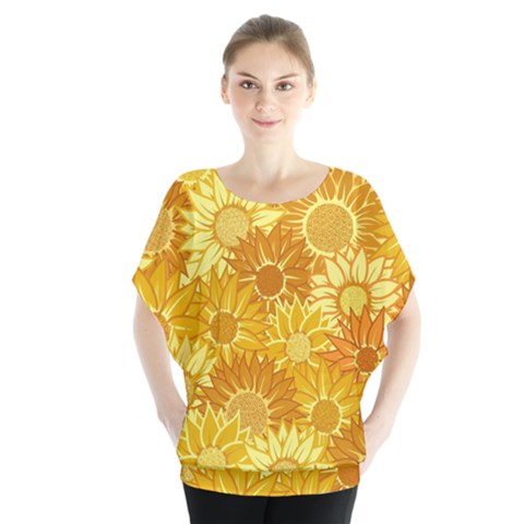 Flower Sunflower Floral Beauty Sexy Blouse by Mariart