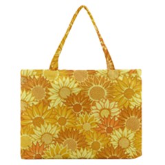 Flower Sunflower Floral Beauty Sexy Zipper Medium Tote Bag