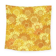 Flower Sunflower Floral Beauty Sexy Square Tapestry (large) by Mariart