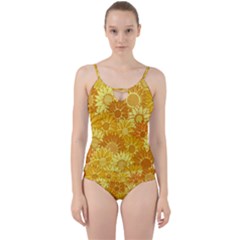 Flower Sunflower Floral Beauty Sexy Cut Out Top Tankini Set