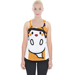 Halloween Ghost Orange Piece Up Tank Top