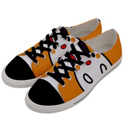 Halloween Ghost Orange Men s Low Top Canvas Sneakers