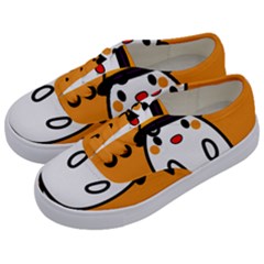 Halloween Ghost Orange Kids  Classic Low Top Sneakers by Mariart