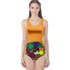 Healthy Vegetables Food One Piece Swimsuit by Mariart