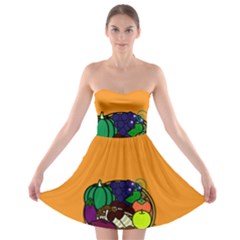 Healthy Vegetables Food Strapless Bra Top Dress by Mariart