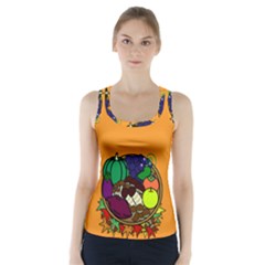 Healthy Vegetables Food Racer Back Sports Top