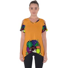 Healthy Vegetables Food Cut Out Side Drop Tee by Mariart