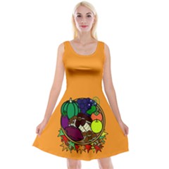 Healthy Vegetables Food Reversible Velvet Sleeveless Dress by Mariart