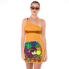 Healthy Vegetables Food One Soulder Bodycon Dress