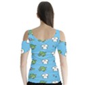 Frog Ghost Rain Flower Green Animals Butterfly Sleeve Cutout Tee  View2