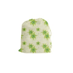 Leaf Green Star Beauty Drawstring Pouches (Small) 