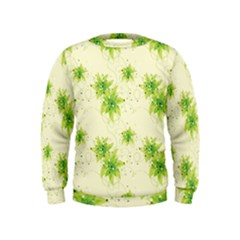 Leaf Green Star Beauty Kids  Sweatshirt